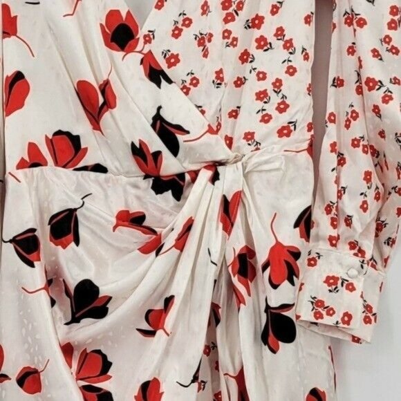 O.P.T Emilia Dress White Floral Satin - Picture 12 of 12